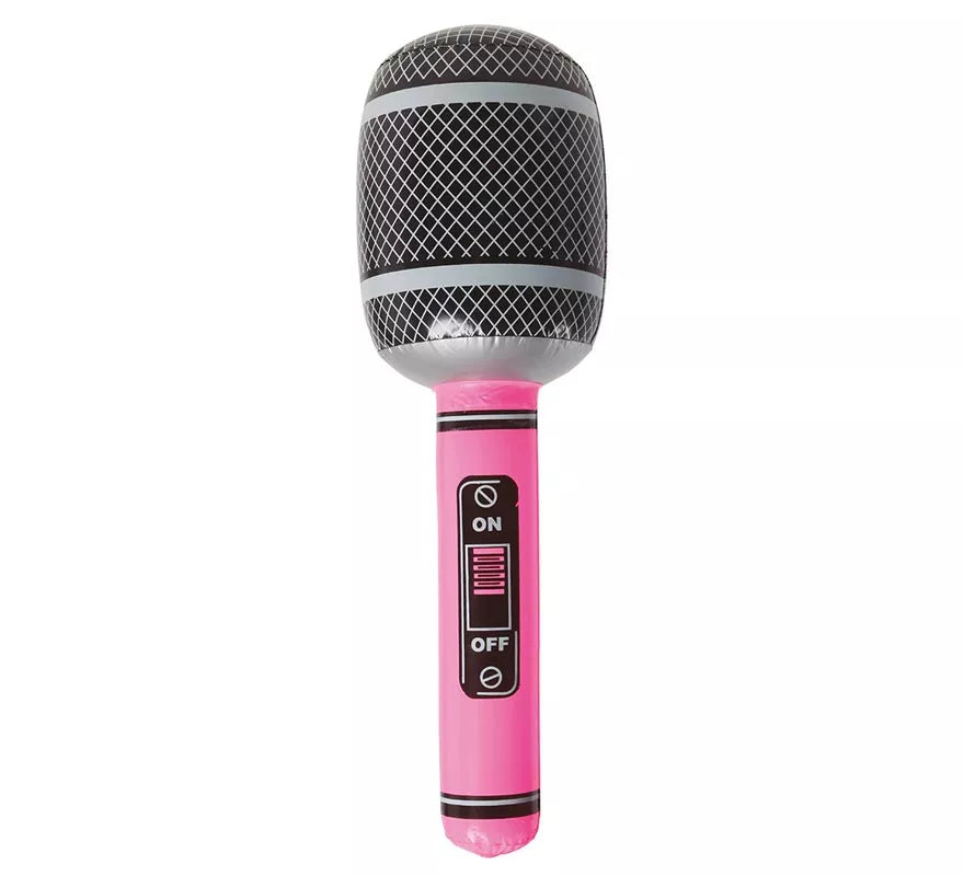 10" Inflatable Retro Microphone Foil Balloon