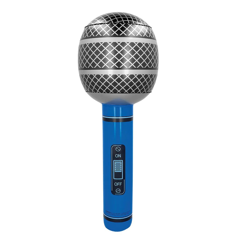 10" Inflatable Retro Microphone Foil Balloon