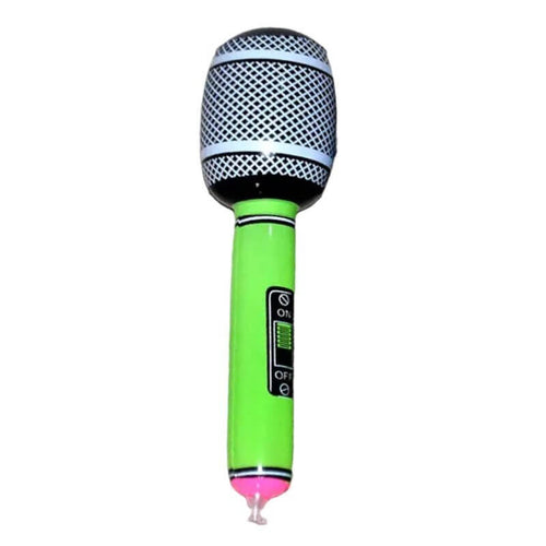 10" Inflatable Retro Microphone Foil Balloon
