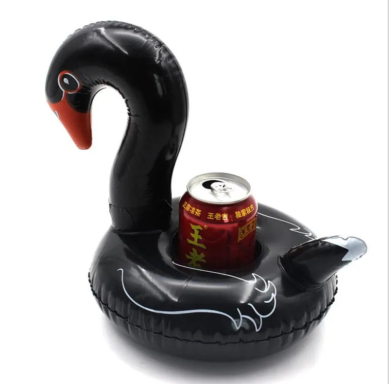 9" Inflatable Cup Holder - Black Swan