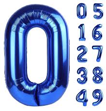 34" Numbers - Blue