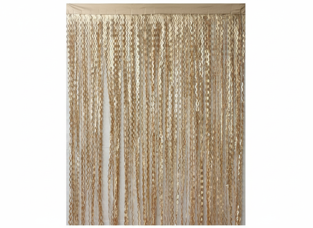 Matte Wave Foil Fringe Curtain