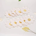 7" White Daisy Flower Disposable Paper Plates