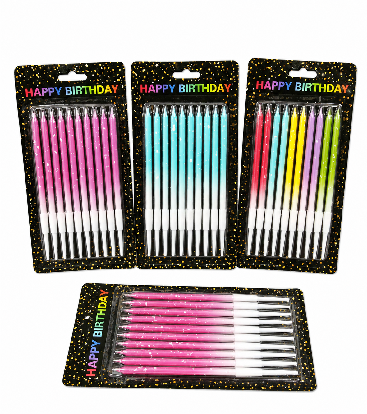 Glitter Birthday Cake Candles 10 Pieces