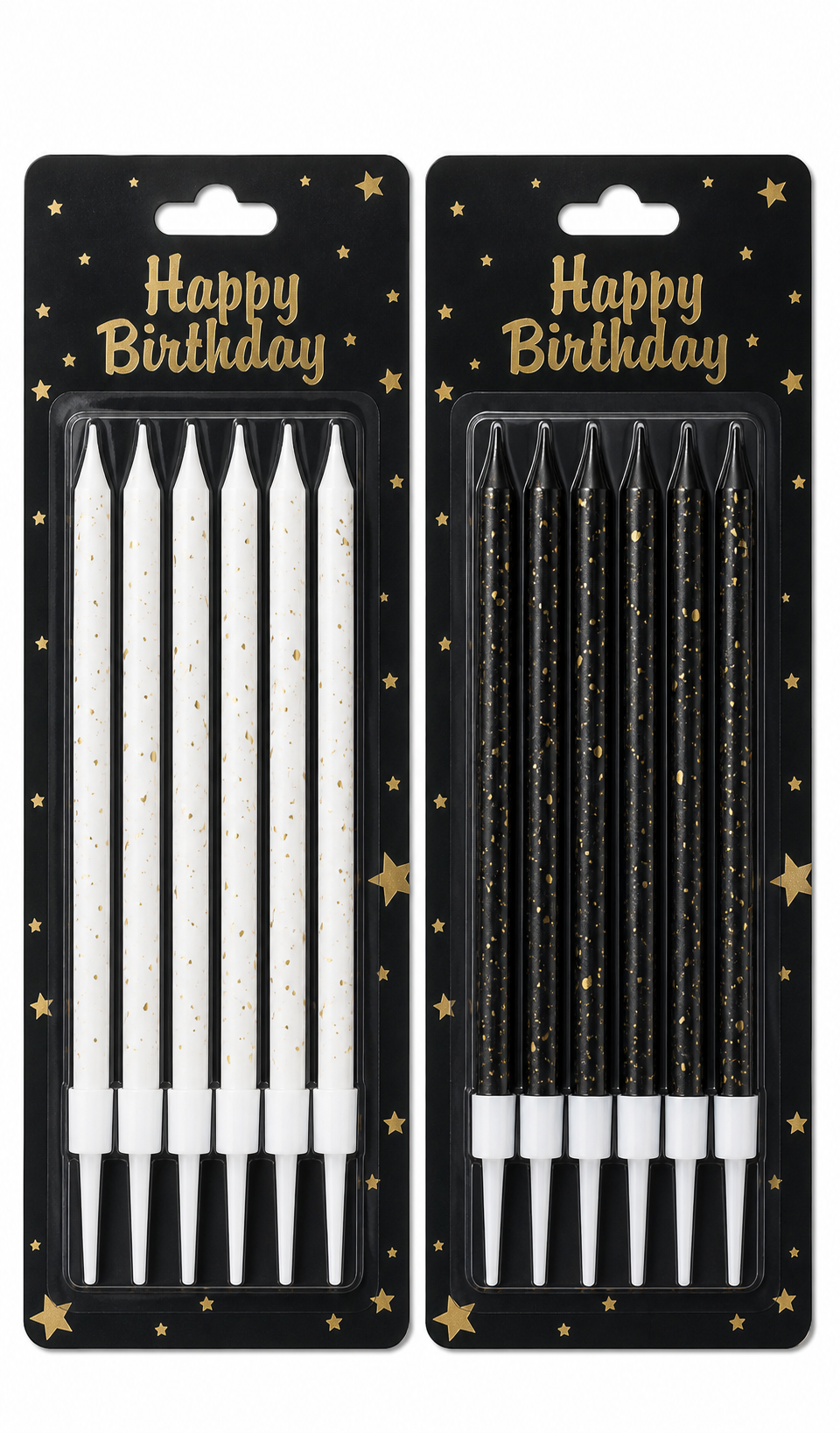 Glitter Birthday Cake Candles 6 Pieces