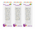 Tall Wavy Birthday Cake Candles 8 Pieces