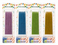 Glitter Tall Birthday Cake Candles 6 Pieces