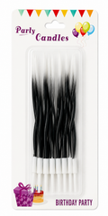 Wavy Ombre Birthday Cake Candles 8 Pieces