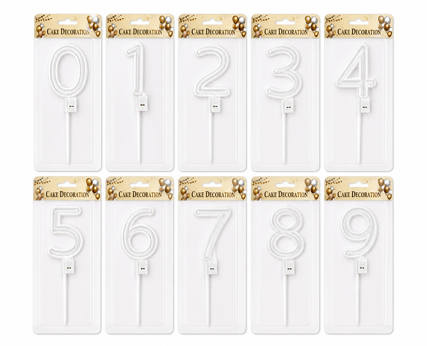 Numbers Birthday Cake Toppers