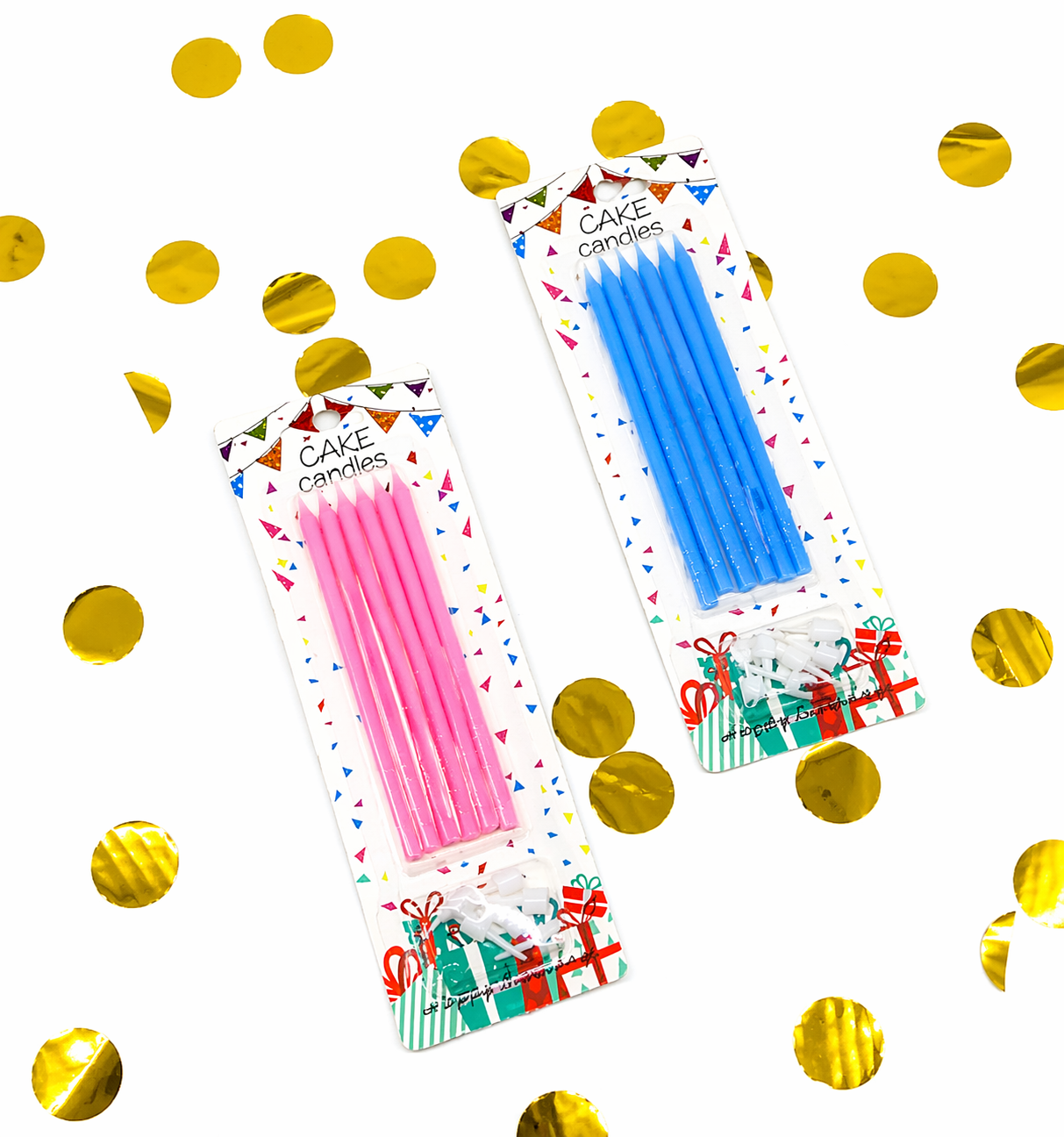Glitter Birthday Cake Candles 6 Pieces