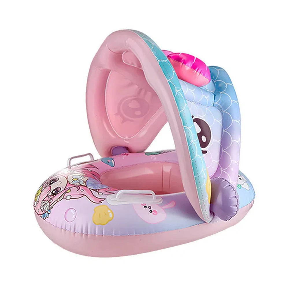 Inflatable Baby Float with Sun Canopy